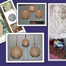 Абажур из ниток