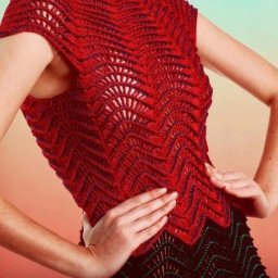 Очень эффектный узор крючком