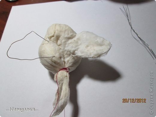 Снегири из ваты: мастер-класс