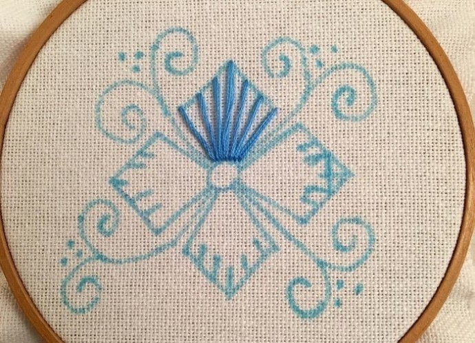 Учимся вышивать объемные цветы