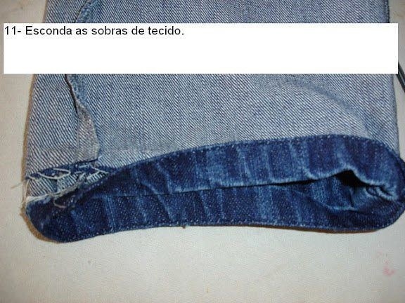 ​Вариант укорачивания джинсов с сохранением изначальной строчки