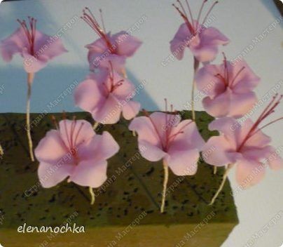 ​Азалия из холодного фарфора