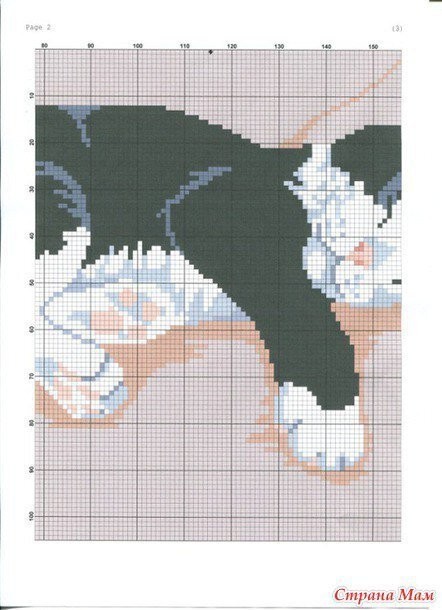 Изумительная вышивка кота Изумительная вышивка кота