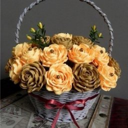 Цветы из гофрированной бумаги