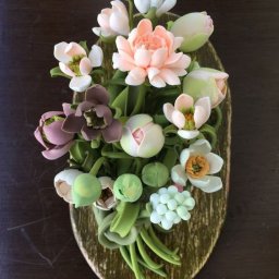 Цветочные панно из полимерной глины