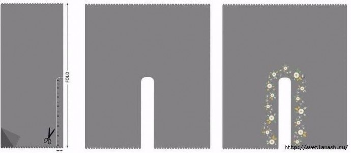 Тёплая женская накидка с вышивкой