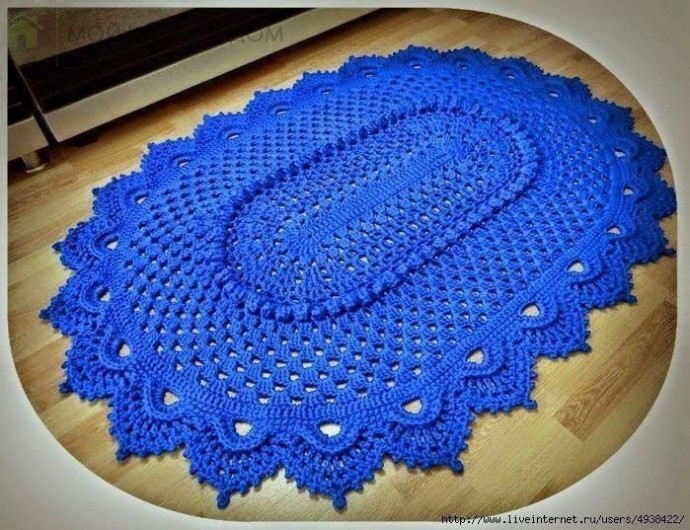 Коврик овальный крючком: мастер-класс