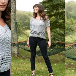 Ажурный пуловер спицами