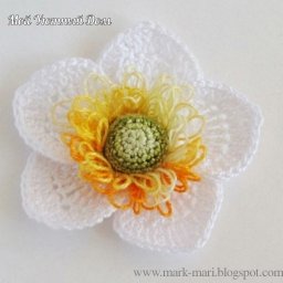 Вязаный цветочек "Анемона": мастер-класс