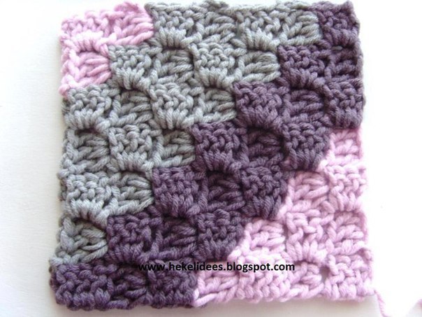 Очень красивый плед с диагональными полосами