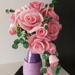 Розы крючком