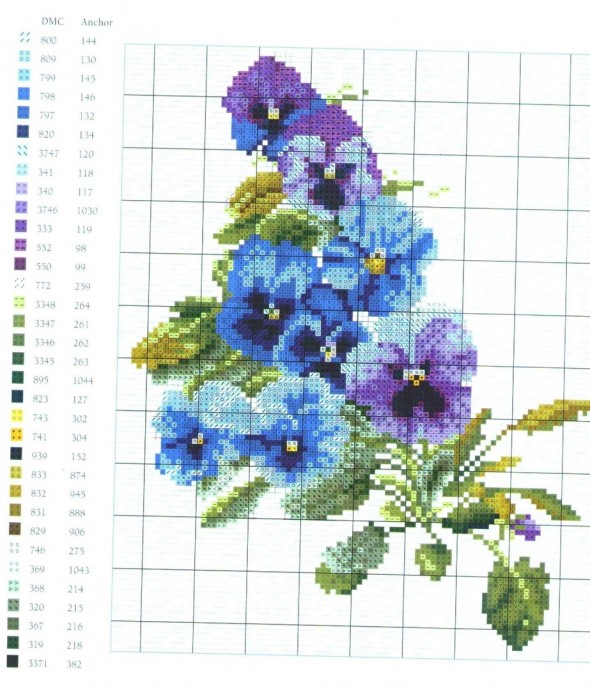 Вышиваем небольшие цветочки