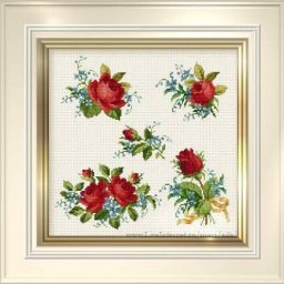 ​Вышивка прекрасных роз