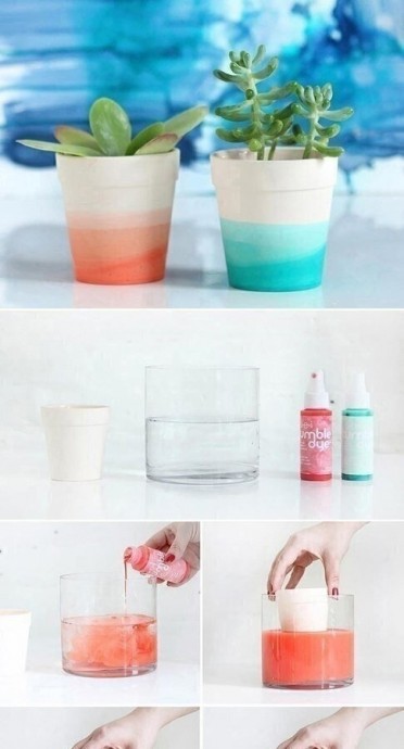 Нестандартное оформление горшков