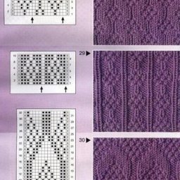 Узоры из лицевых и изнаночных петель