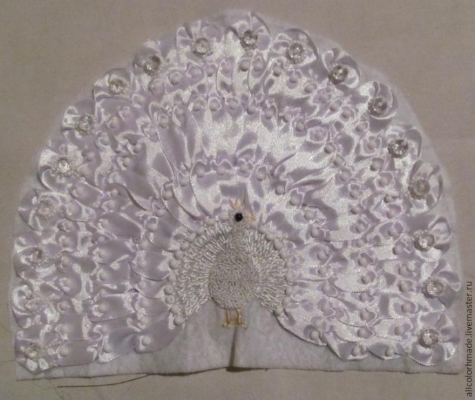 Делаем оригинальный элемент для аппликации "Белый павлин" Делаем оригинальный элемент для аппликации "Белый павлин"