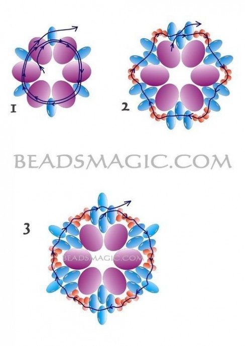 ​Эффектные серьги из бисера