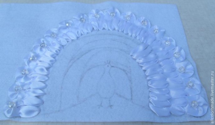 Делаем оригинальный элемент для аппликации "Белый павлин" Делаем оригинальный элемент для аппликации "Белый павлин"