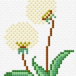 Простейшие схемы для вышивки цветов крестиком