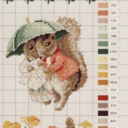 Милые схемы вышивки