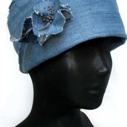 Джинсовая ретро шляпка