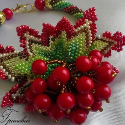 Калина красная из бисера