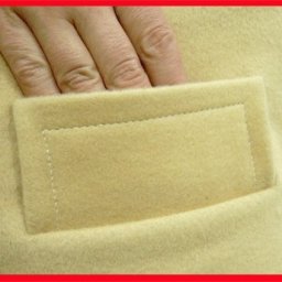 Прорезной карман с накладной листочкой: мастер-класс