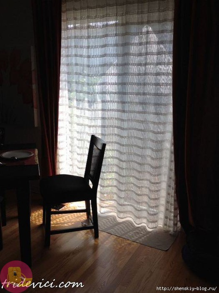 Необычная занавеска крючком