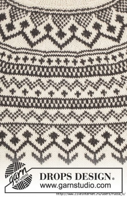 ​Свитер с жаккардовыми узорами