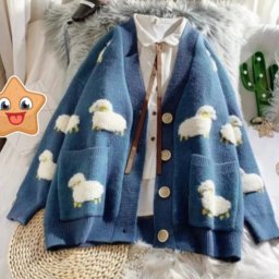 Жаккардовый узорчик с пушистой овечкой