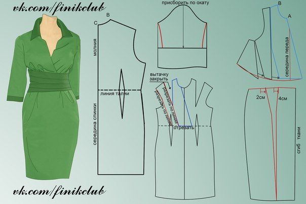 Моделирование простого и красивого новогоднего платья
