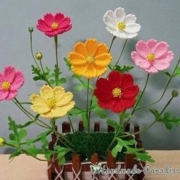 Очаровательные цветочки крючком