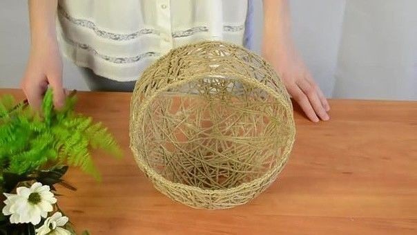 Корзинка из ниток