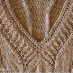 ​Красивое оформление горловины пуловера