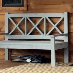 Простая скамья в кантри стиле