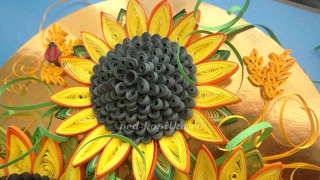 Квиллинг подсолнухи: мастер-класс
