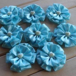 ​Цветочки в технике канзаши