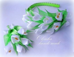 Подснежники из лент