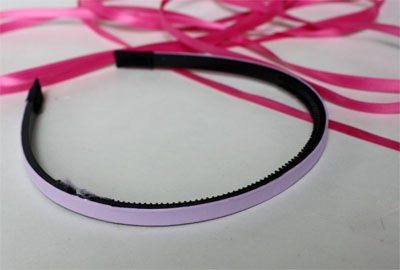 Декор ободка лентами