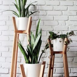 ​Деревянные подставки для цветов в интерьере