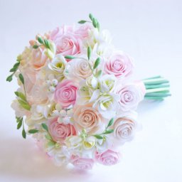 ​Идеи свадебных букетов из полимерной глины