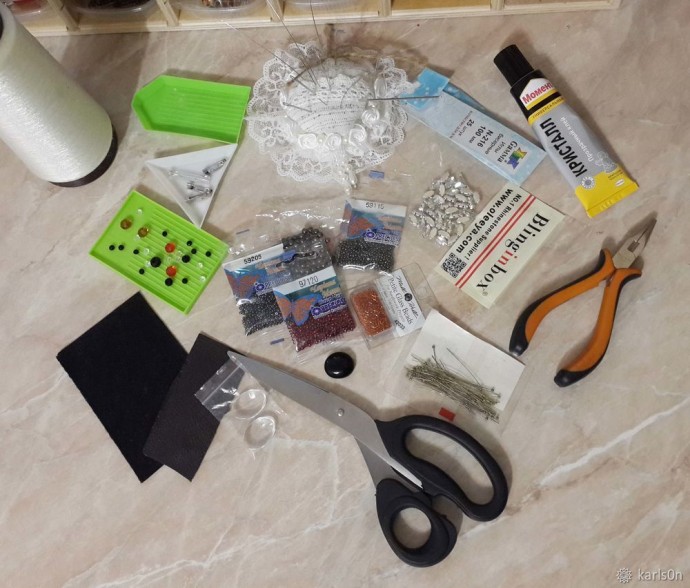 Изготавливаем брошь "Узорчатый жучок"