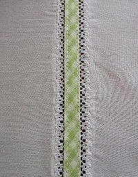 Вшивание кружевной тесьмы