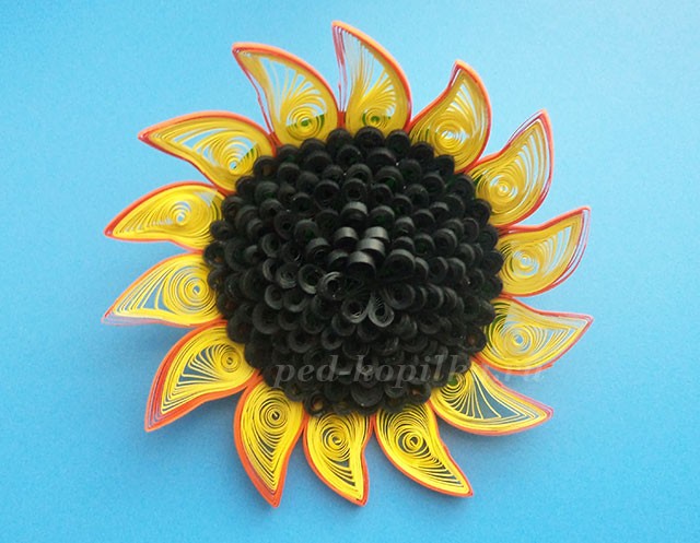 Квиллинг подсолнухи: мастер-класс