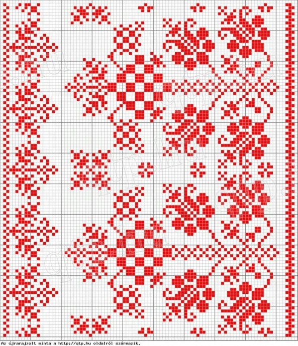 Вышивка крестом цветочных бордюров Вышивка крестом цветочных бордюров