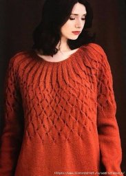 Чудесный джемпер с круглой кокеткой