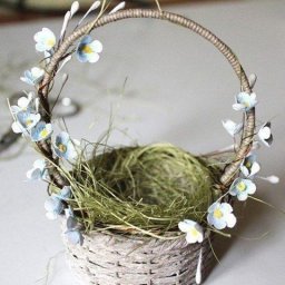 Корзинка из джутового шпагата