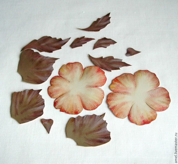 Декор сумки с цветком