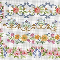 Оригинальные канты и бордюры с цветами