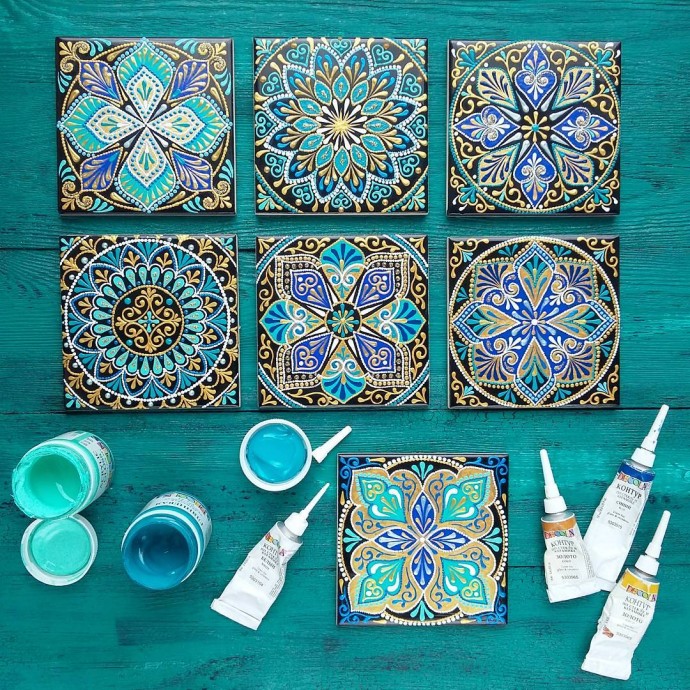 Подносы с ручной росписью от Алины Нуреевой: подавайте еду красиво